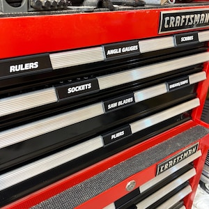 Customizable Laser Etched Clip-On Tool Box Labels - 3" x 1" (Set of 10) - SHOPTIMIZE™