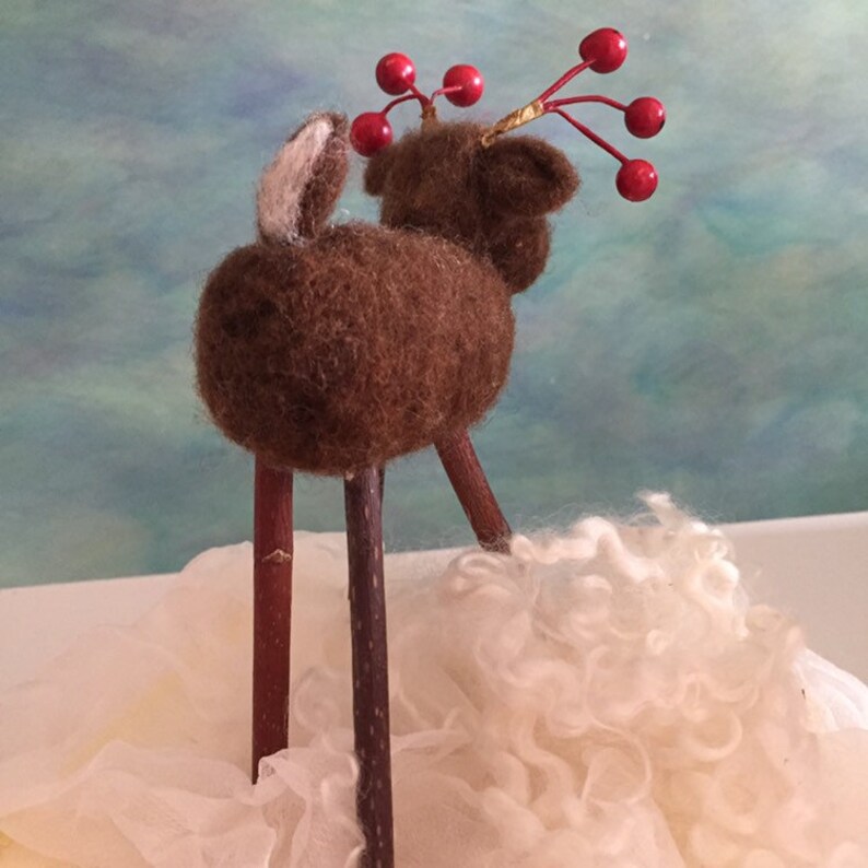 Kit: Needle Felted Twiggy Reindeer image 4