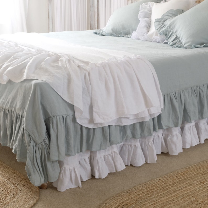 Ruffled Throw Ruffled Bed Throw Sofa Throw Slipcover Etsy