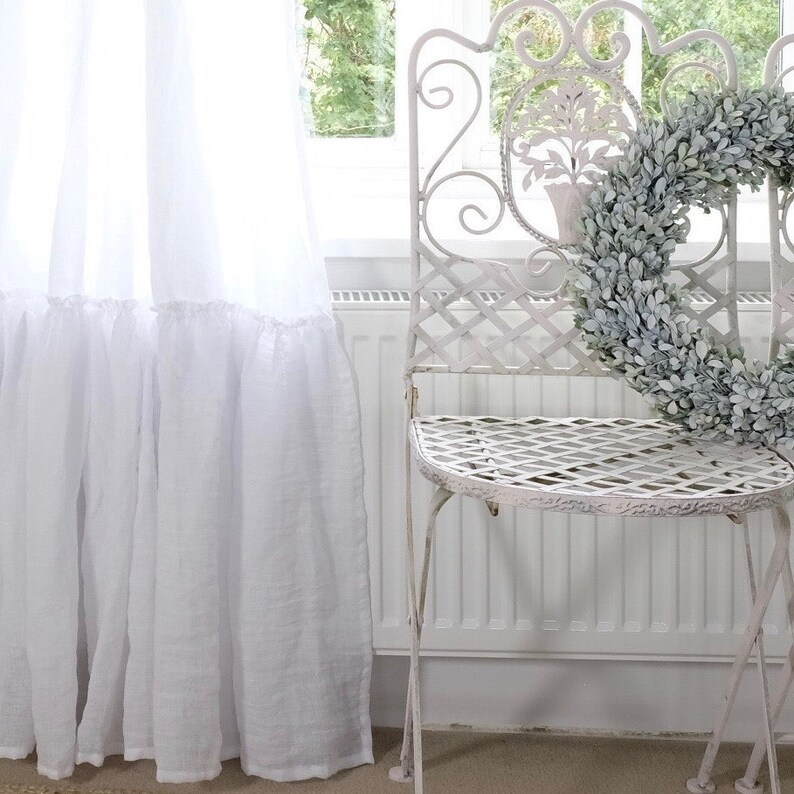 Drapery Panels Linen Curtain Panel Cheesecloth Shabby Etsy