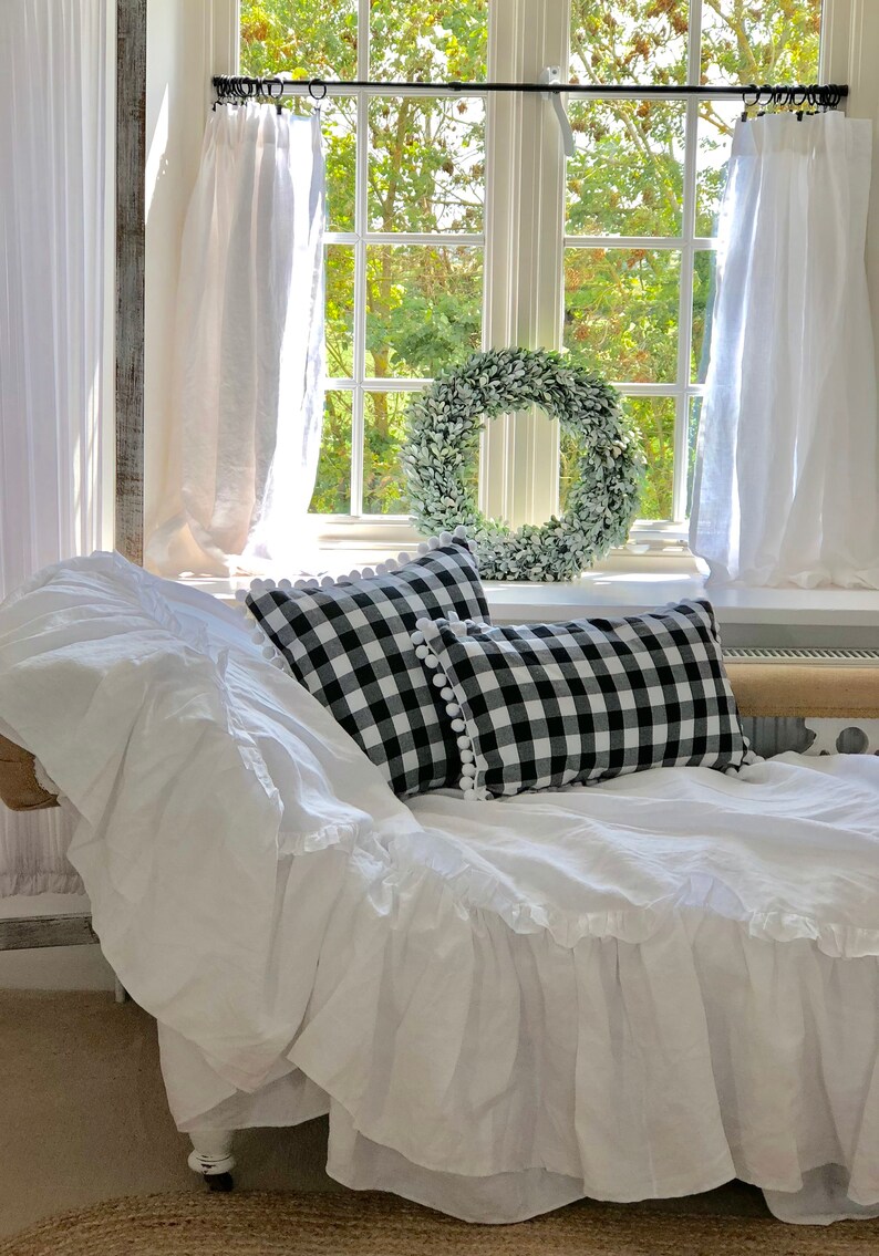 Ruffled Throw Ruffled Bed Throw Sofa Throw Slipcover Etsy