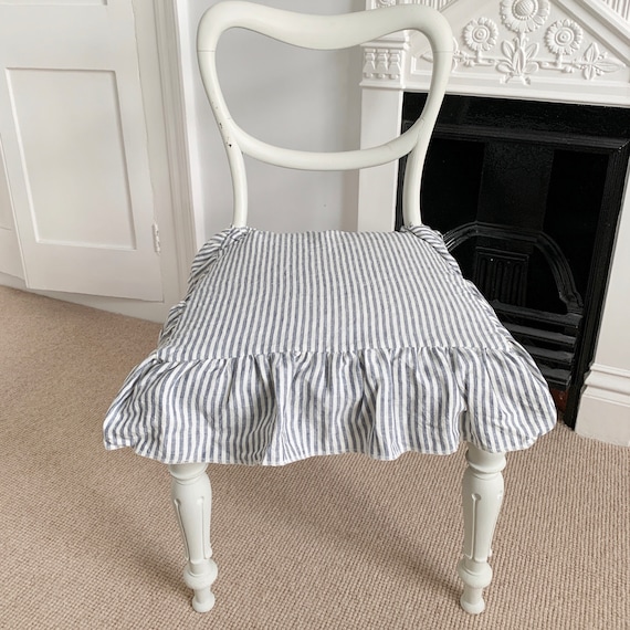 Pair of Linen Chair Covers Dining Chair Seat Cover Etsy