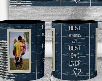 Best Moments Personalised with Photos Best Dad Ever Mug Tea Coffee, Father's Day