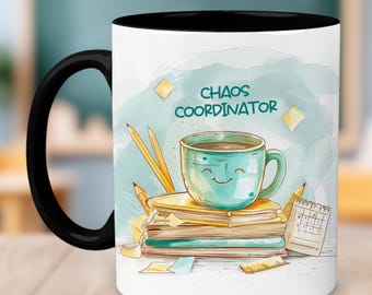 Chaos Coordinator Mug | Tea Coffee Mug and Coaster | Teacher Gift