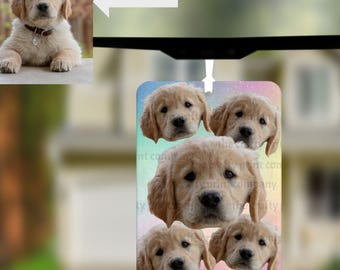 Personalised Pet Face Car Air Freshener from Photo | Custom Photo | Choice of Fragrances in NEW 5ml Bottle | Re usable | Car Gift