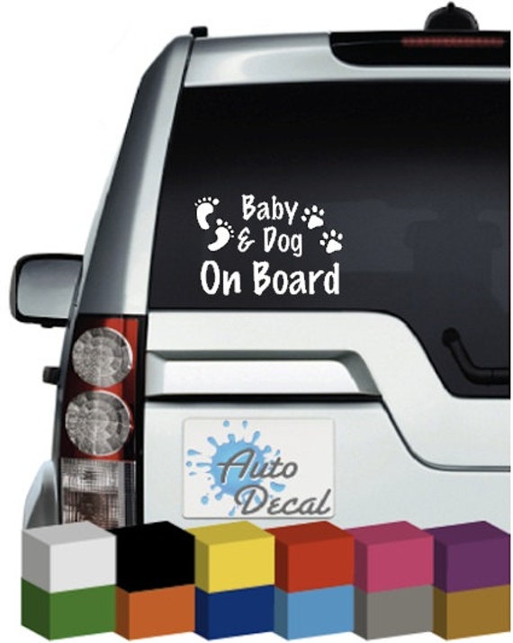 verdwijnen Productie Moreel onderwijs Baby & Dog on Board Vinyl Car Van 4x4 Decal / Sticker / - Etsy