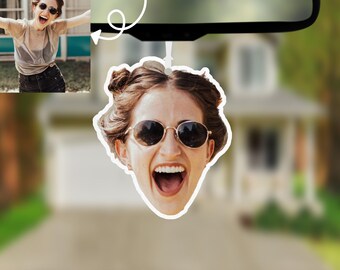 Custom Photo Car Air Freshener | Contour Cut Scented Hanging Ornament | NEW 5ml of Fragrance