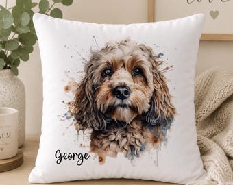Cockapoo Personalised Velvet Cushion | Dog Lover Gift