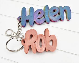 Personalised 3D Printed Name Tag | Custom Name Keychain | School Bag Tag | Party Bag Favour