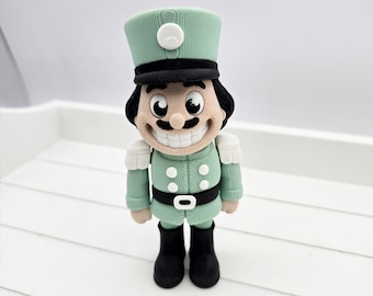 3D Printed Nutcracker Fully Articulated Fidget or Keyring / Christmas Ornament