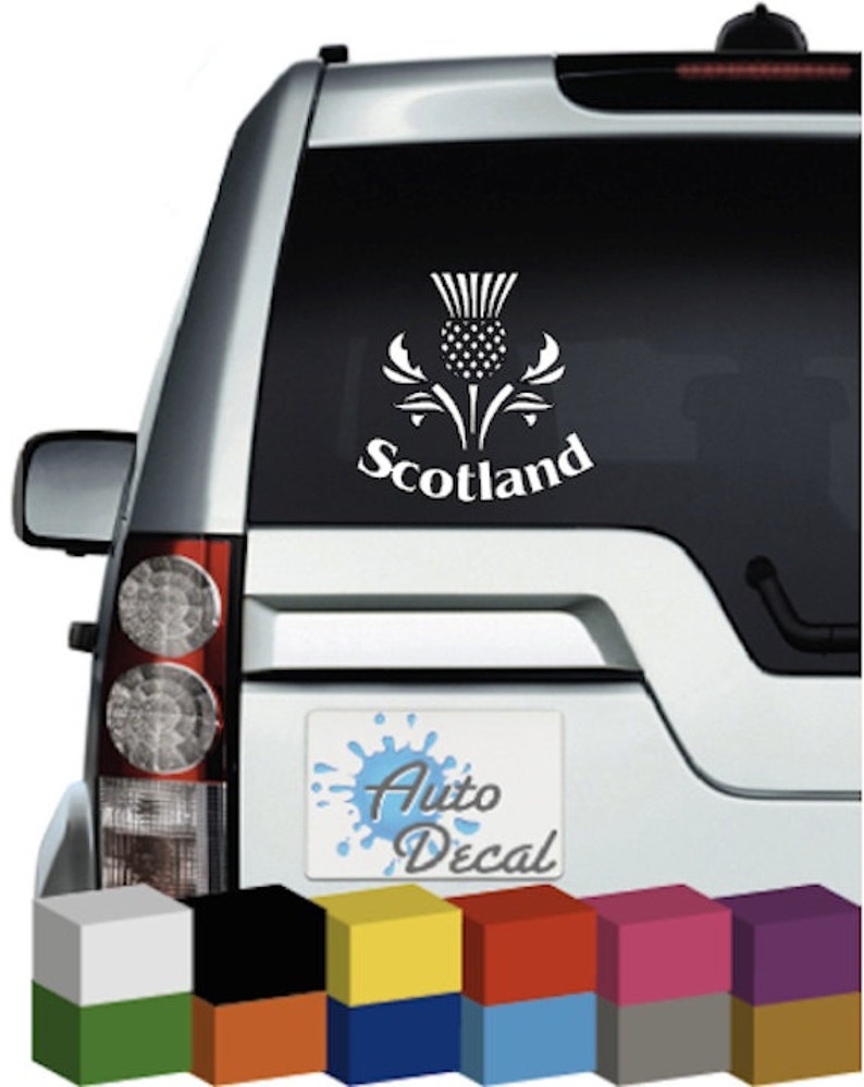 Scottish Thistle Ecosse Vinyl Car Window Bumper Decal / Etsy