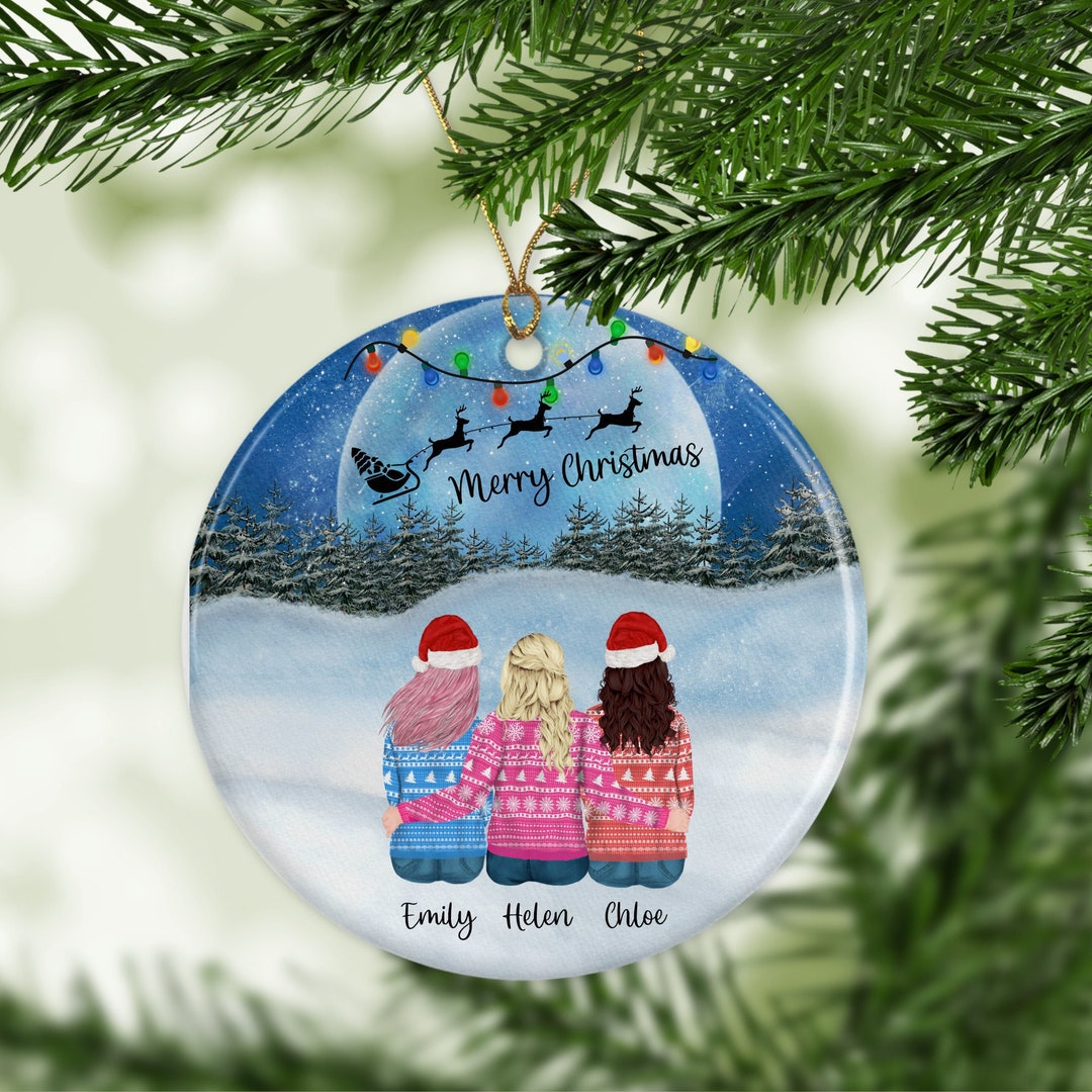 Christmas Ceramic Personalised Friends Christmas Tree Ornament, Best ...