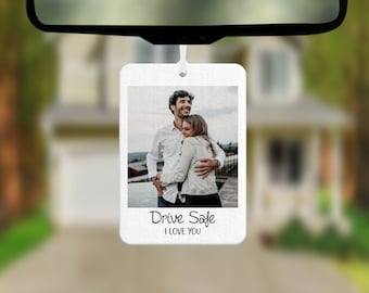 Personalised Car Air Freshener from Photo and writing | Custom Photo Air Freshener | Choice of Fragrances in Bottle | Re usable | Car Gift