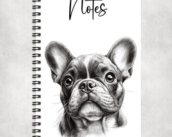 Personalised French Bulldog Notebook A5 Spiral | Custom Dog Notebook | Frenchie Gift | Dog Lover Gift | Cute Stationery | Back to School
