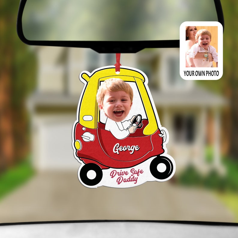 Ambientador personalizado con forma de coche rojo o rosa / Ambientador con foto personalizada / Variedad de fragancias NUEVO 5 ml en botella / Regalo para amantes de los coches Red Car