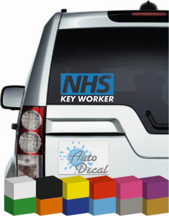 HSC Key Worker Health Social Care Car Window Vinyl Decal Sticker 12cm x 10cm