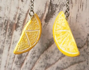 Lemon Wedges! Fruit Series Earrings