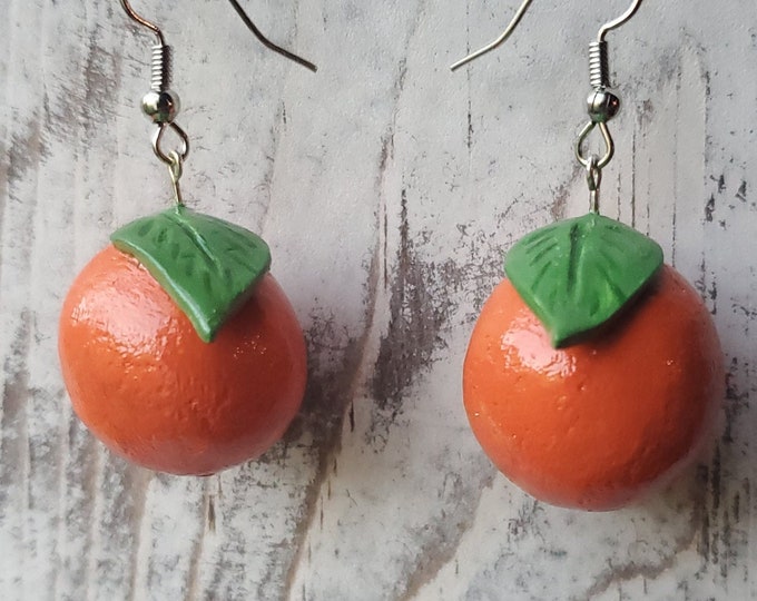 RESERVED**Local Pickup Oranges! Fruit Series Earrings