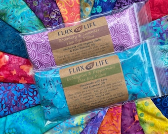 40 Aromatherapy Flax Eye Pillows: Rosemary, Lavender, Eucalyptus & Peppermint