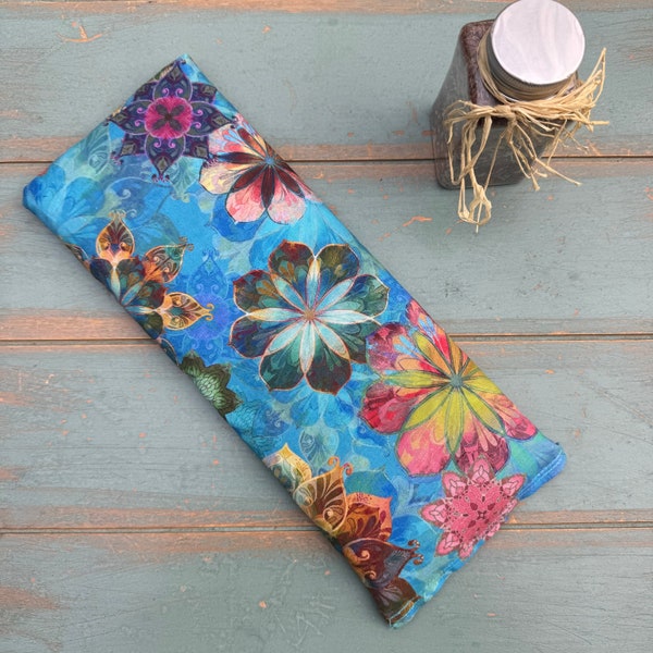 NEW - Migraine Pillow, Giant Eye Pillow, One Pound Weighted Flaxseed Eye Mask, Sinus Relief, Headache Relief, Anxiety Relief, Wellness gift