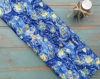 Starry Night, Aromatherapy Heating Pad, Flax Hot Pack, Rosemary Lavender or Eucalyptus Peppermint, Bed Warmer, Cramp or Pain Relief