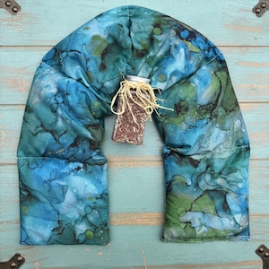 Aromatherapy Body Wrap, Giant Neck Wrap, Rosemary Lavender, Eucalyptus Peppermint or unscented, Neck Warmer, Cancer Therapy, Wellness Gift