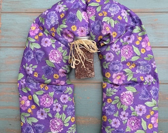 Aromatherapy Body Wrap, Rosemary Lavender, Eucalyptus Peppermint or unscented, Neck Warmer, Cancer Therapy, Wellness Gift, Weighted blanket