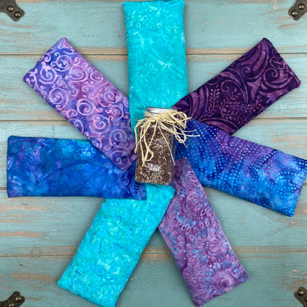 Lot of 5, 6 or 7 Flax Eye Pillows, Rosemary and Lavender or Eucalyptus & Peppermint Eye Pillows, Flax Eye Pillow, Wholesale Eye pillow, Yoga