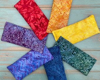Lot of 5, 6 or 7 Flax Eye Pillows, Rosemary and Lavender or Eucalyptus & Peppermint Eye Pillow, Flax Eye Pillow, Wholesale Eye pillow, LGBTQ