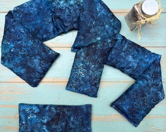 Rosemary Lavender, Eucalyptus Peppermint or Unscented Neck Wrap, Shoulder Wrap &/or eye pillow, Heat Pack, Sympathy Gift, Self-care, massage