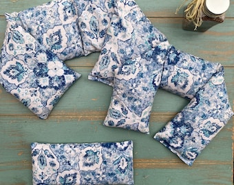 Rosemary Lavender, Eucalyptus Peppermint or Unscented Neck Wrap, Shoulder Wrap &/or eye pillow, Heat Pack, Sympathy Gift, Self-care, massage