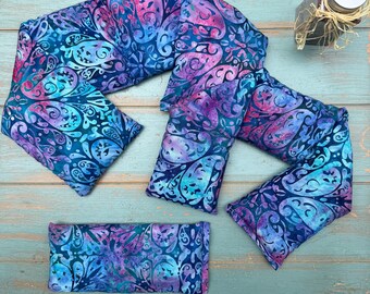 Eucalyptus Peppermint or Rosemary Lavender Neck Wrap, Shoulder Wrap &/or Eye Pillow, Neck Warmer, Heat pad, Wellness or recovery gift, spa
