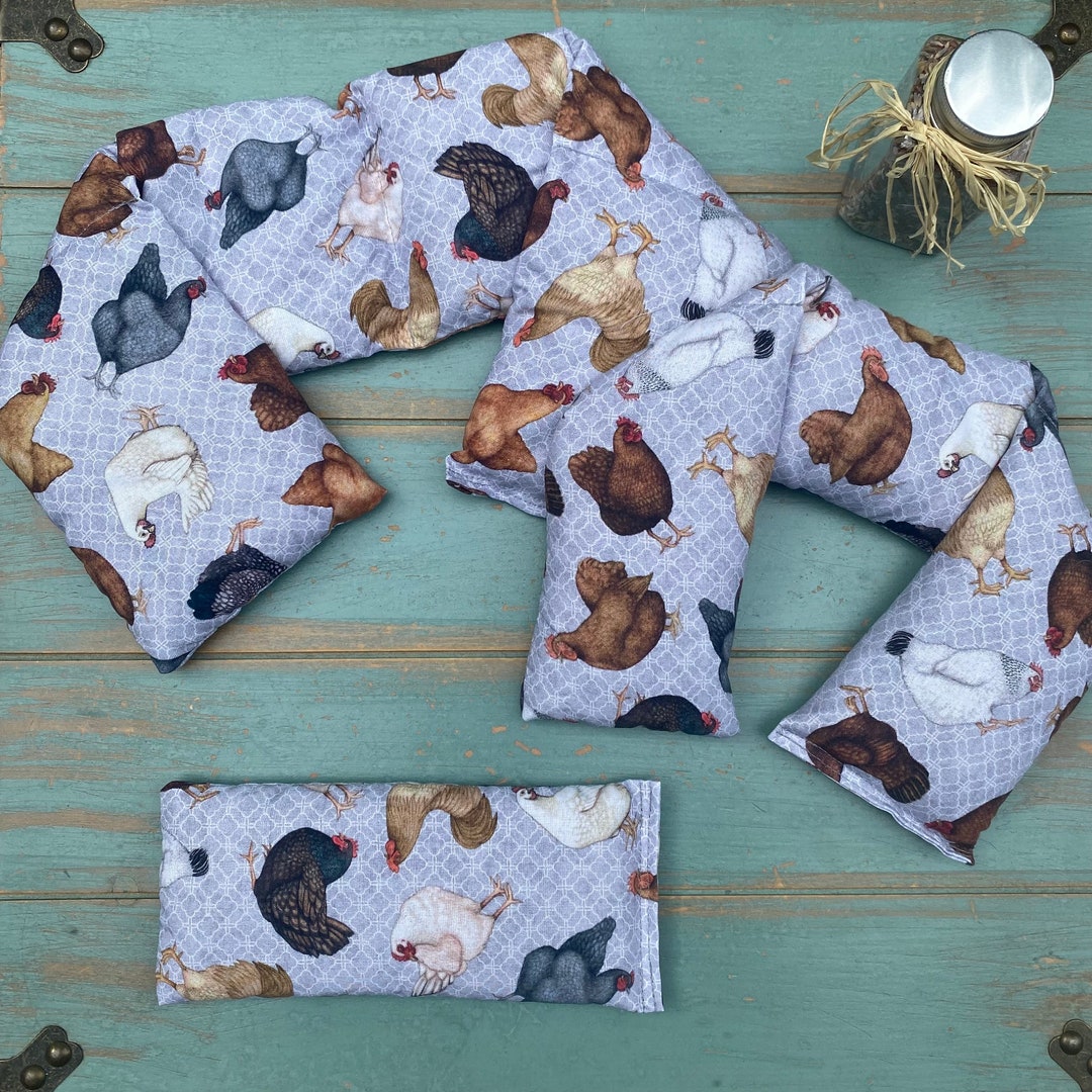 Chickens Rosemary Lavender, Eucalyptus Peppermint or Unscented Neck Wrap, Shoulder Wrap &/or Eye