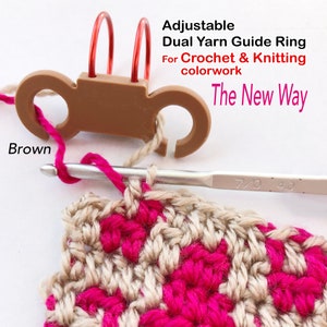 Mother's Day Gift! The Best Easy Yarns Separator Guide Ring for Crocheting/Knitting Stranded Color work: Norwegian, Intarsia, Tapestry