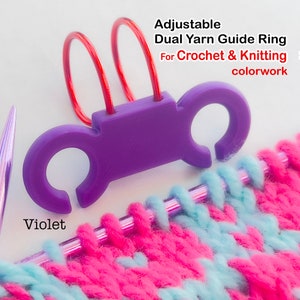 Knitting Ring 2 Loop Yarn Guide-crochet Ring-yarn Guide 