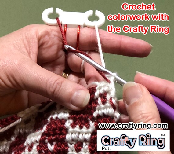 10 Pcs Crochet Ring - Yarn Tension Rings for Finger, Adjustable Crochet Companion Ring for Finger Yarn Guide Knitting Loop Rings for Crochet Projects