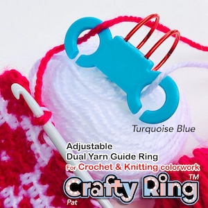 Anillo guía para Tejido y Ganchillo, Anillo Guía Ajustable, Anillo Asistente para Hilos Múltiples y Colores, para Patrones de Ganchillo
