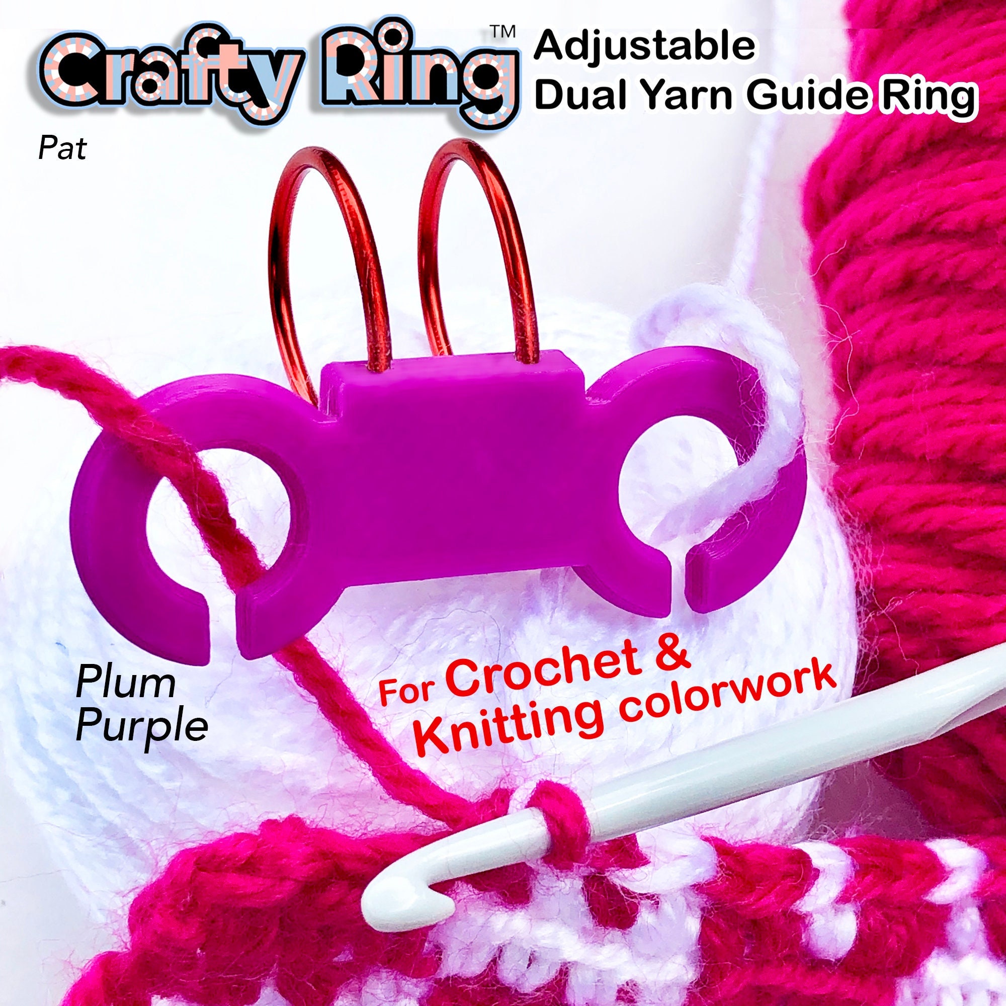 Adjustable Knitting Crochet Yarn Guide Ring