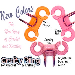 The Crafty Ring for Crocheting/Knitting Best Mother's Day Gift!  Norwegian two color knitting /C2C/ Mochila/ Tapestry / Graphgan / Fair isle