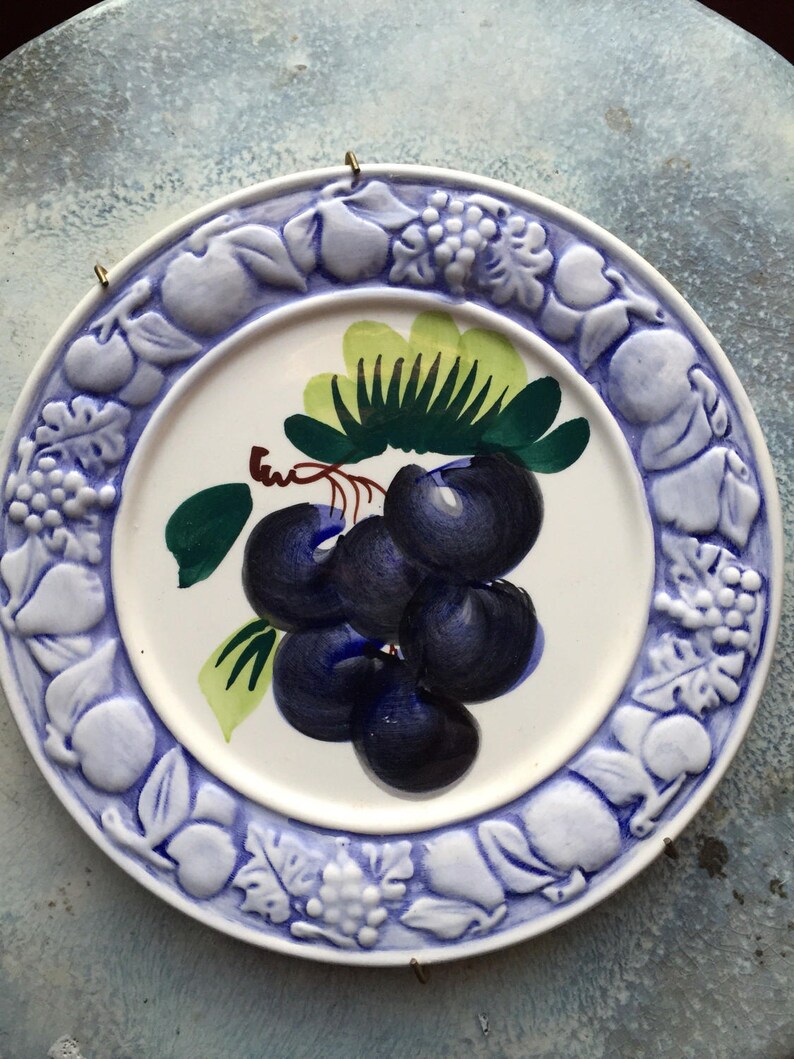 Made In Italy Grape Decorative Plate Etsy