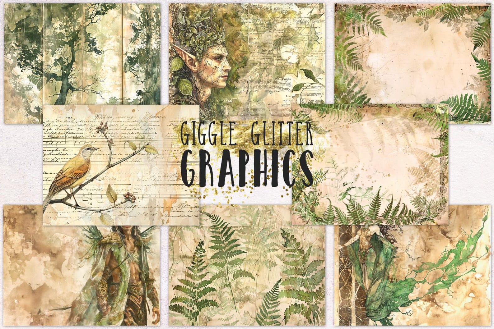 Elven Forest Junk Journal Pages | Junk Journal Kit | Printable JPG ...