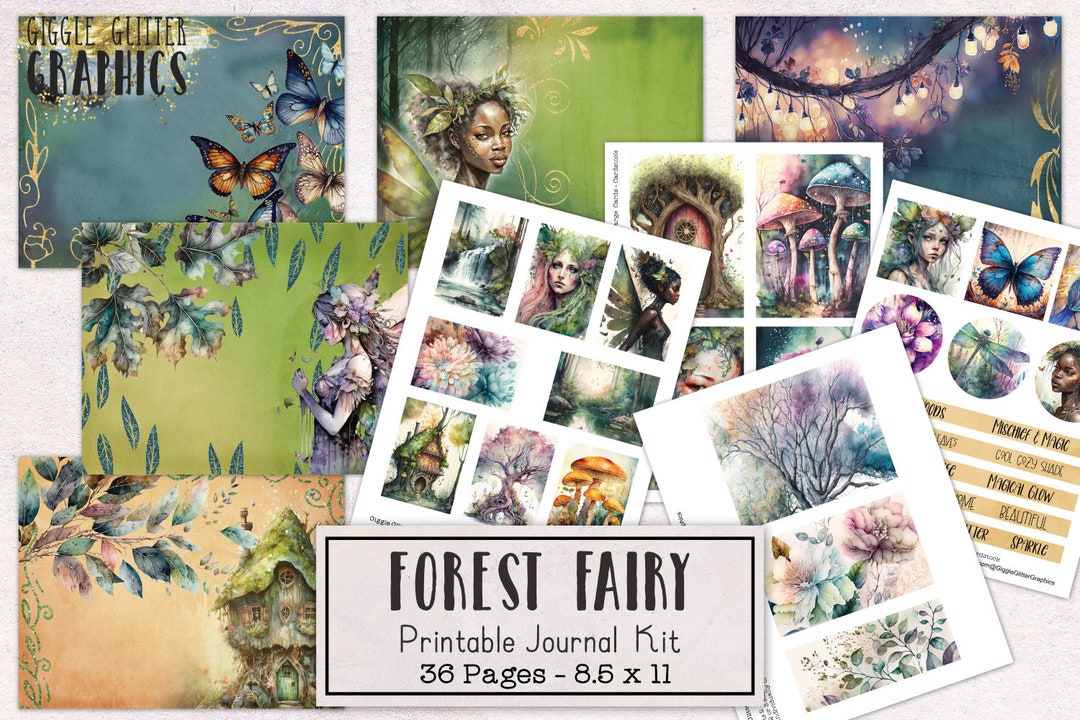 Forest Fairy Junk Journal Kit | Nature Junk Journal Ephemera Pack ...