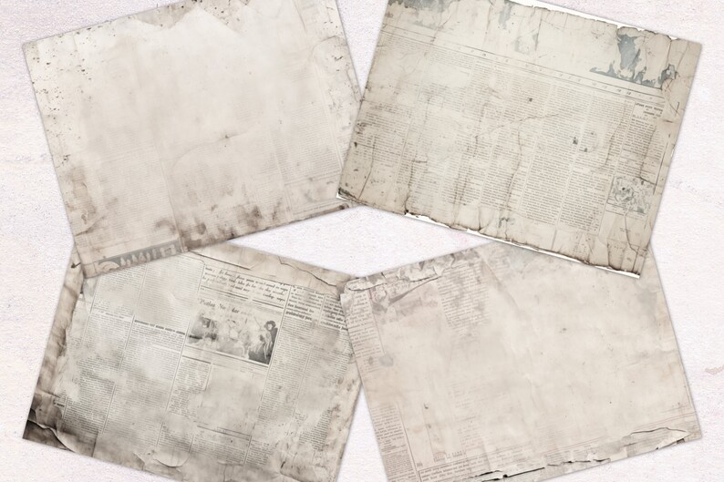 Old Books and Paper Junk Journal Paper | Junk Journal Kit JPG + PDF | Printable Journal Pages | Digital Paper Ephemera | Vintage Shabby image 4