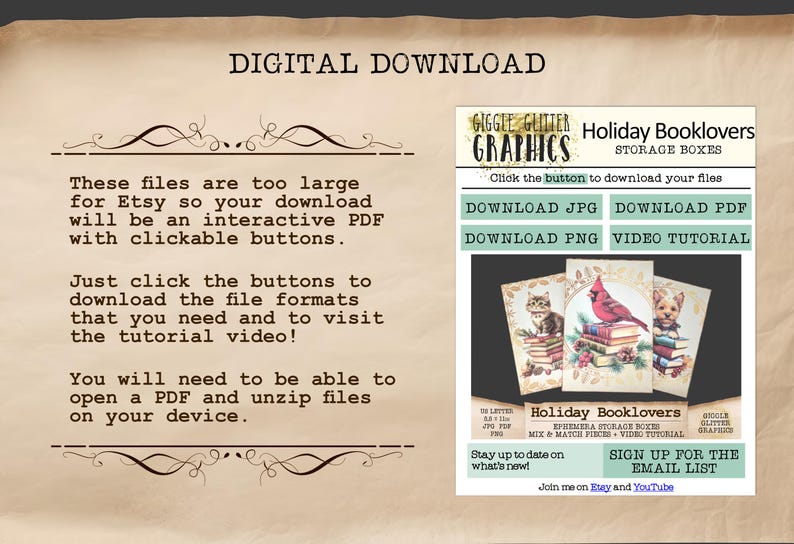 Holiday Booklovers Ephemera Storage Box Making Kit | Mix and Match ...