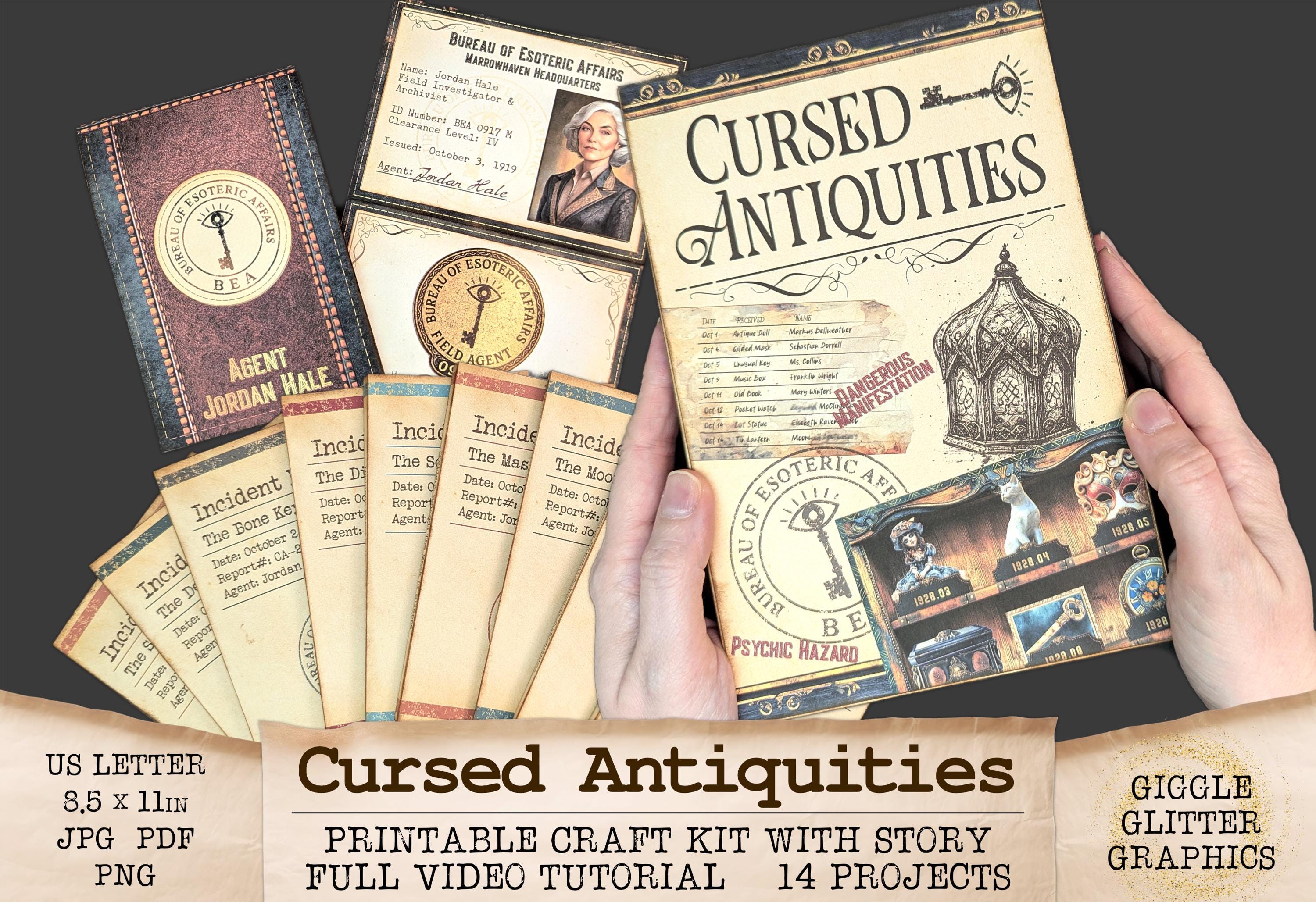 Cursed Antiquities Junk Journal Style Kit | 14 Paper Craft Projects ...