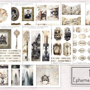 Haunted House Junk Journal Kit | Halloween Junk Journal Ephemera Pack ...