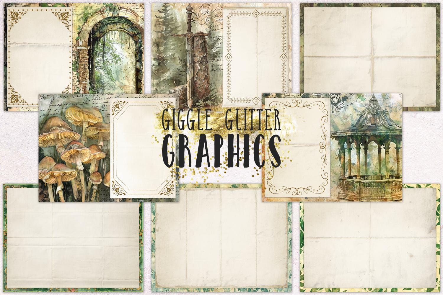 Elven Forest Junk Journal Pages | Junk Journal Kit | Printable JPG ...