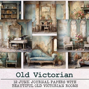 Old Victorian Junk Journal Paper | Junk Journal Kit JPG + PDF | Printable Journal Pages | Digital Paper Ephemera | Chic Watercolor Shabby
