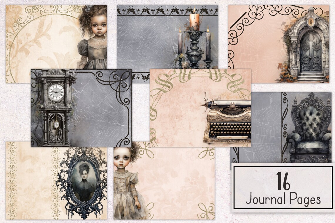 Haunted House Junk Journal Kit | Halloween Junk Journal Ephemera Pack ...