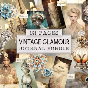 Lot vintage glamour de journaux indésirables | Pack d'éphémères de journaux indésirables à la mode | Pages de journal imprimables | Bijoux en téléchargement numérique